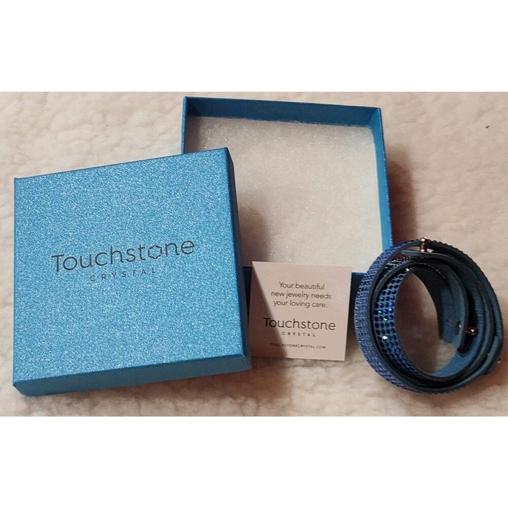 Touchstone Crystals by Swarovski TRI-WRAP Bracelet AQUA